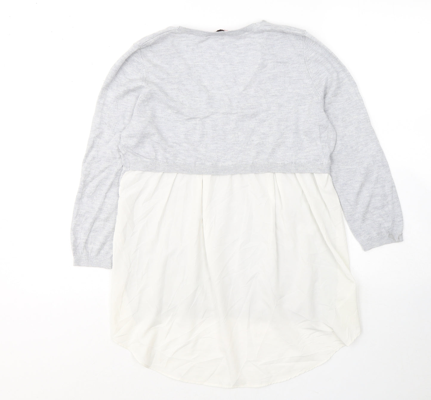 Phase Eight Womens Grey V-Neck  Viscose Pullover Jumper Size 12