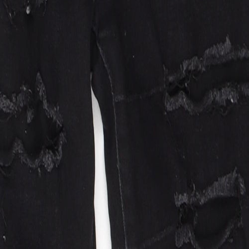 SheIn Womens Black  Cotton Skinny Jeans Size XS L28 in Regular Button