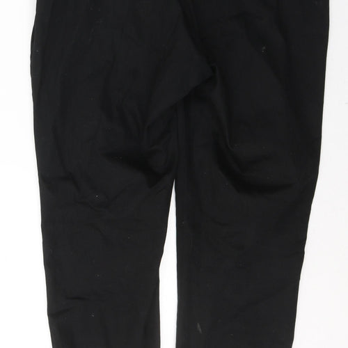 H&M Womens Black  Polyester Cropped Jeans Size 14 L26 in Regular Zip