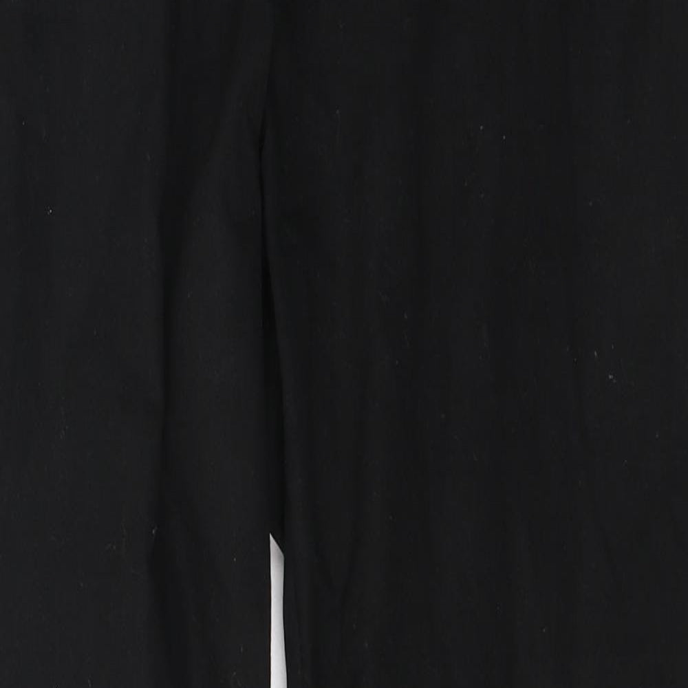 H&M Womens Black  Polyester Cropped Jeans Size 14 L26 in Regular Zip