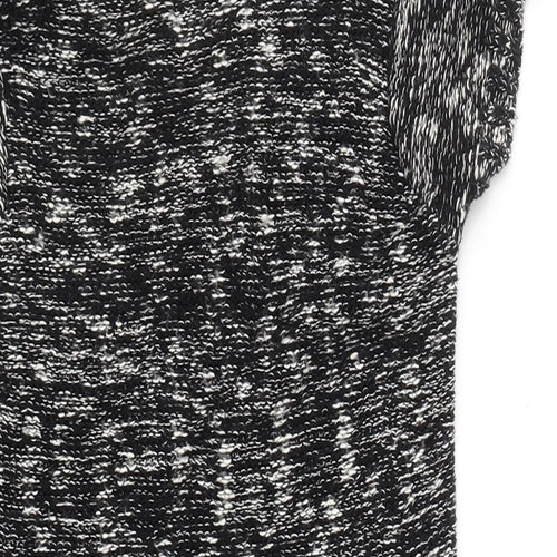 Papaya Womens Black Roll Neck  Cotton Tunic Jumper Size 12