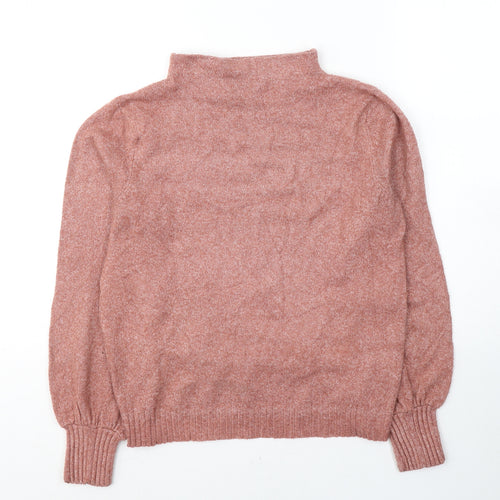 Villa Womens Pink Round Neck  Polyester Pullover Jumper Size S