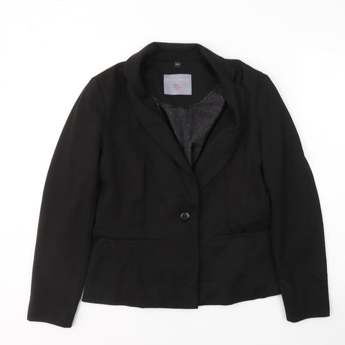 Dorothy Perkins Womens Black   Jacket Blazer Size 8  Button