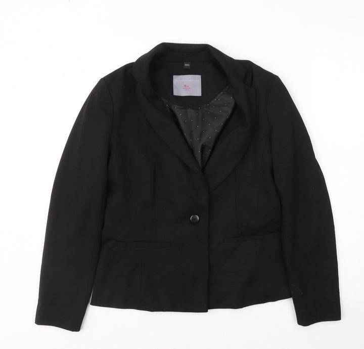 Dorothy Perkins Womens Black   Jacket Blazer Size 8  Button