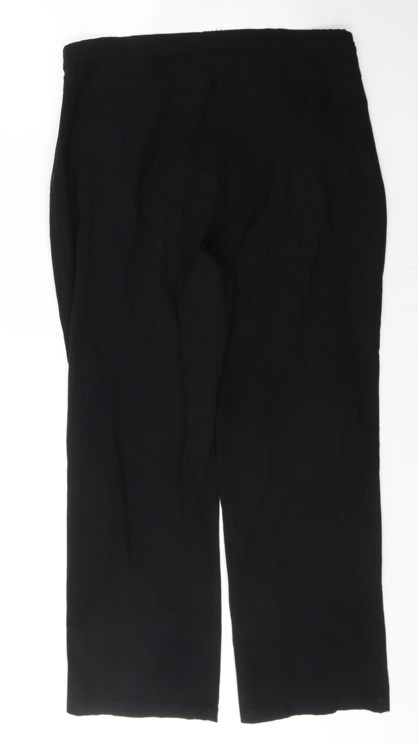 ELVI Womens Black  Viscose Straight Jeans Size 22 L28 in Regular Button