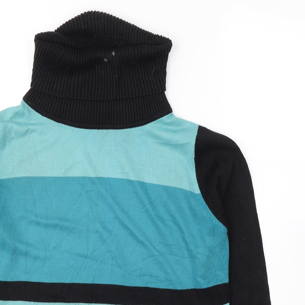 Preworn Womens Black Roll Neck  Acrylic Pullover Jumper Size M