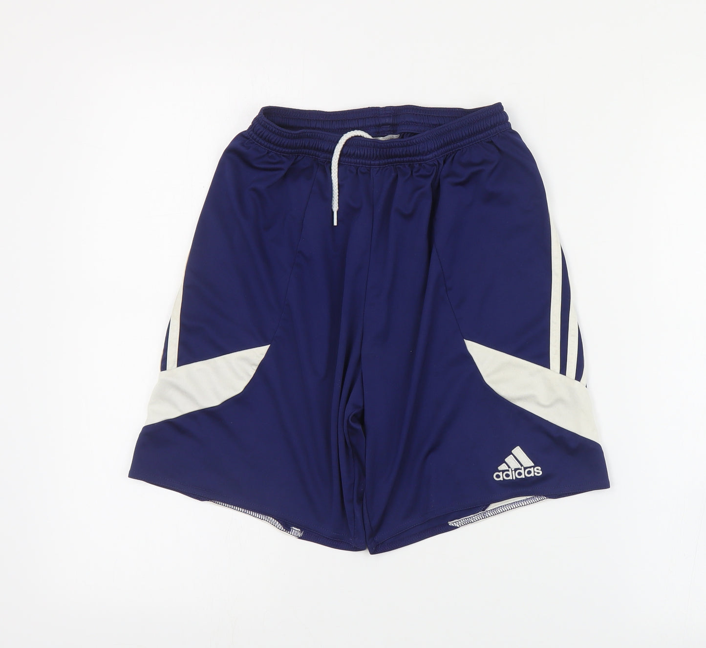 adidas Mens Blue  Polyester Sweat Shorts Size S  Regular Drawstring