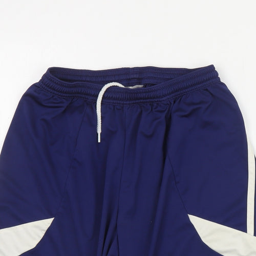 adidas Mens Blue  Polyester Sweat Shorts Size S  Regular Drawstring