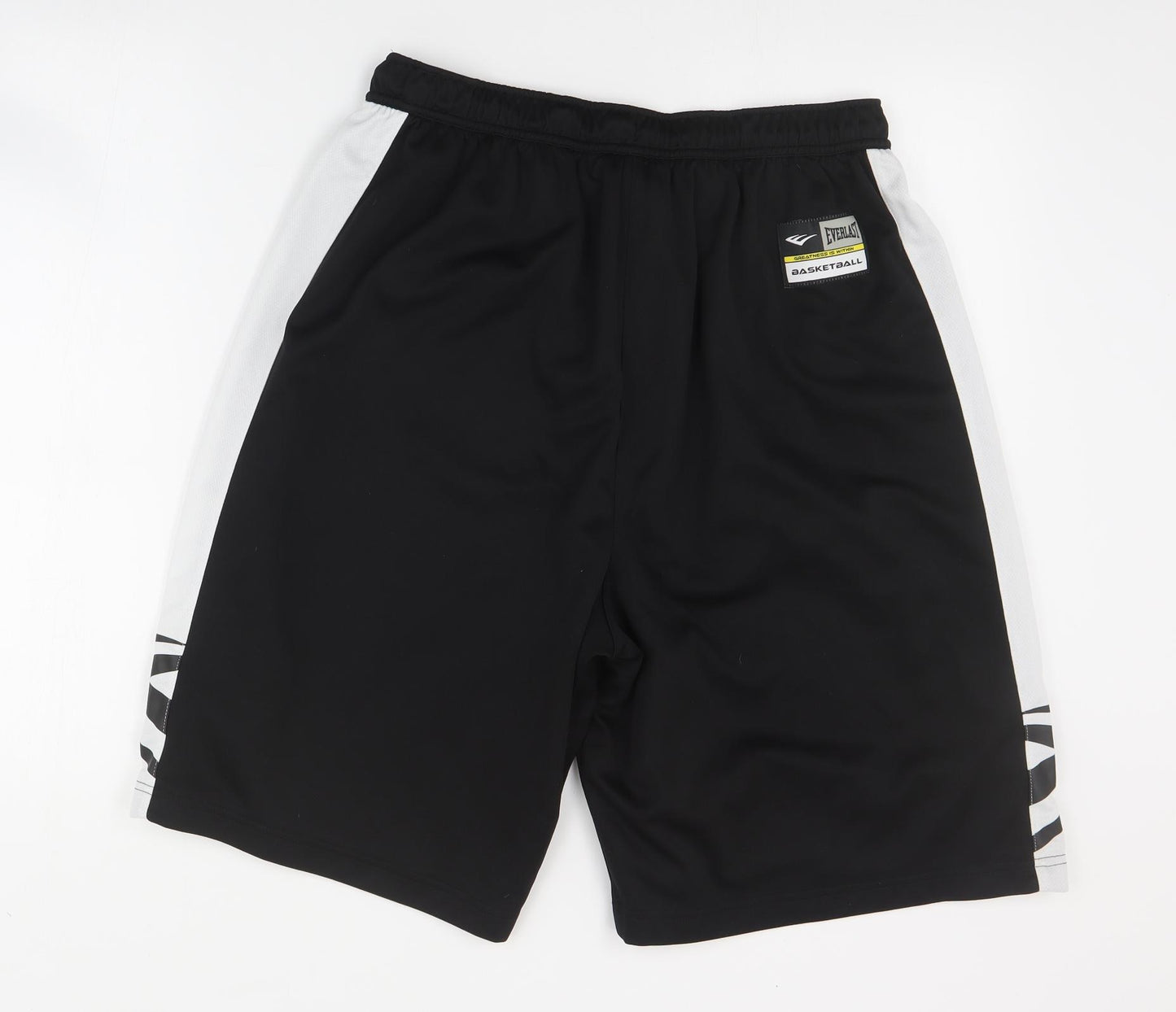 Everlast Mens Black  Polyester Sweat Shorts Size XL L11 in Regular Drawstring