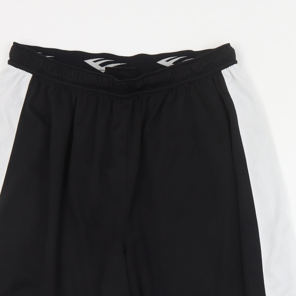 Everlast Mens Black  Polyester Sweat Shorts Size XL L11 in Regular Drawstring