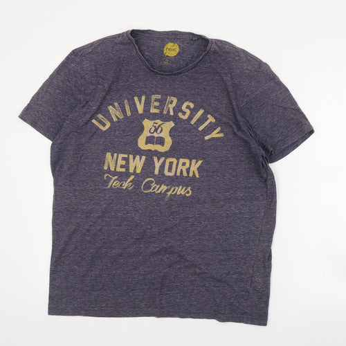NEXT Mens Grey  Cotton  T-Shirt Size XL Crew Neck