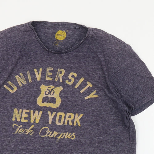 NEXT Mens Grey  Cotton  T-Shirt Size XL Crew Neck