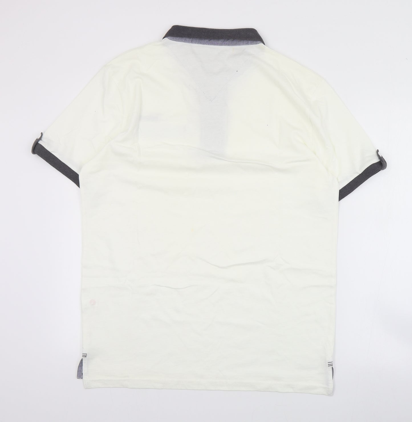 Lambretta Mens Ivory  Cotton  Polo Size XL Collared Button