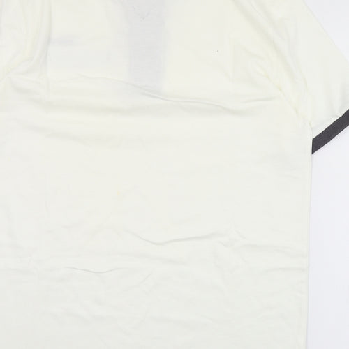 Lambretta Mens Ivory  Cotton  Polo Size XL Collared Button