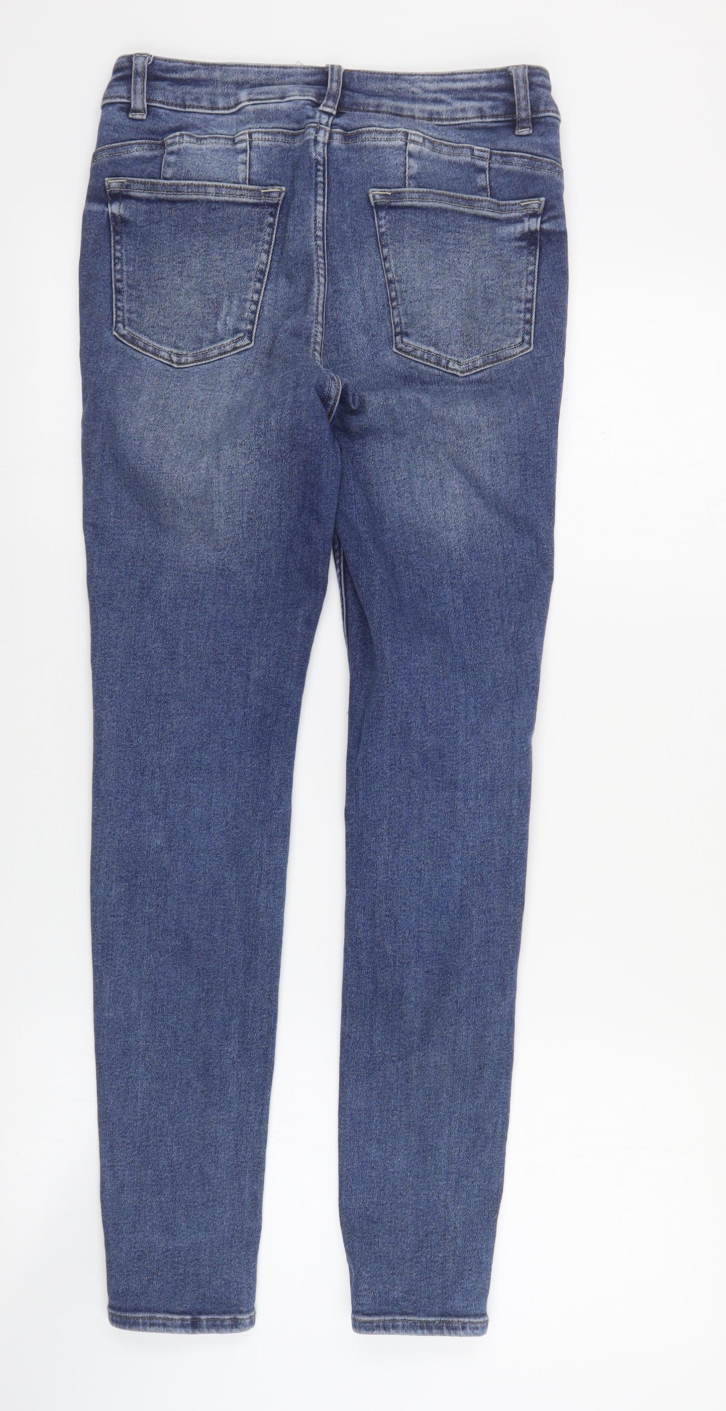 NEXT Womens Blue  Coir Skinny Jeans Size 8 L28 in Regular Zip