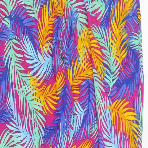 George Womens Multicoloured Geometric Viscose Carrot Trousers Size 10 L26 in Regular
