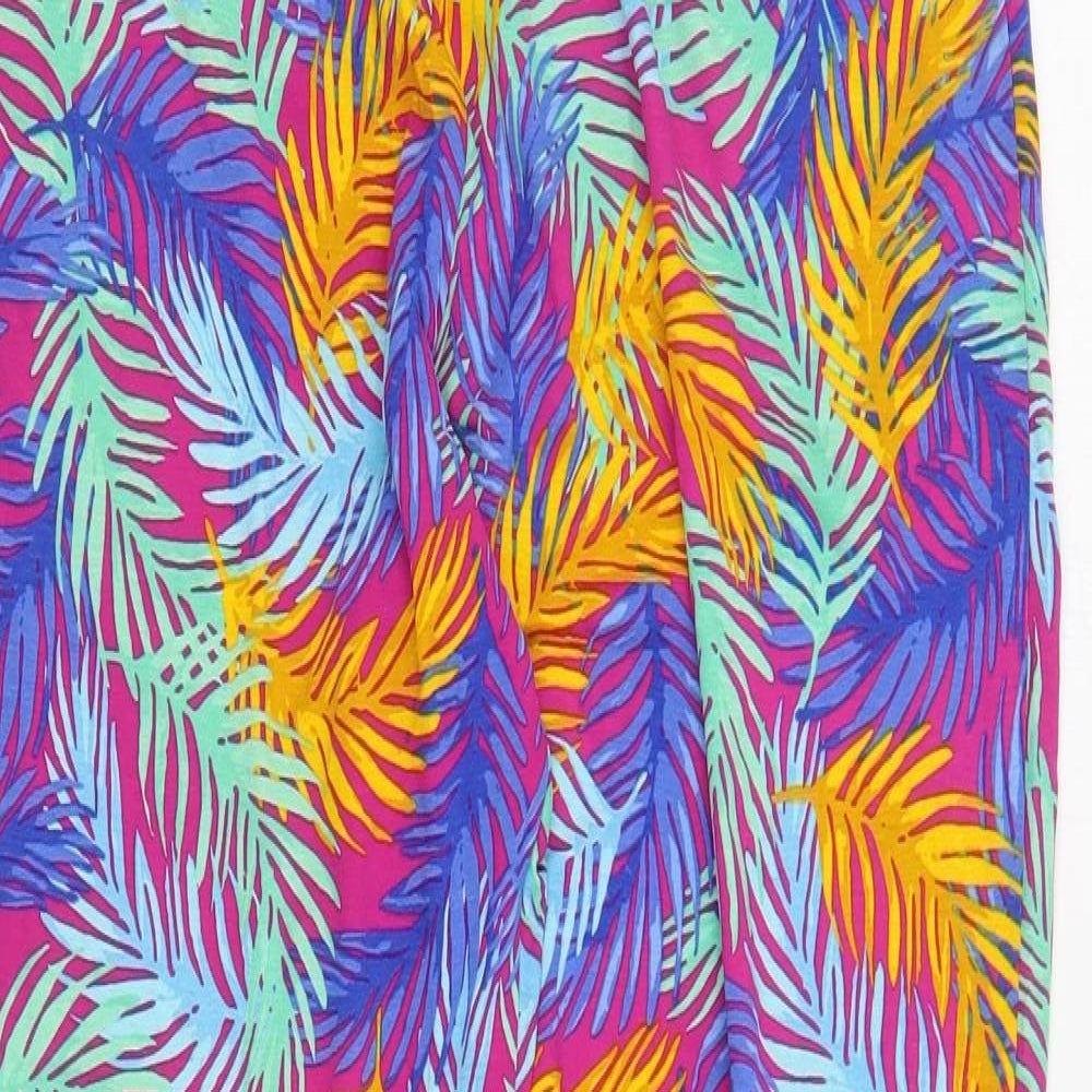 George Womens Multicoloured Geometric Viscose Carrot Trousers Size 10 L26 in Regular