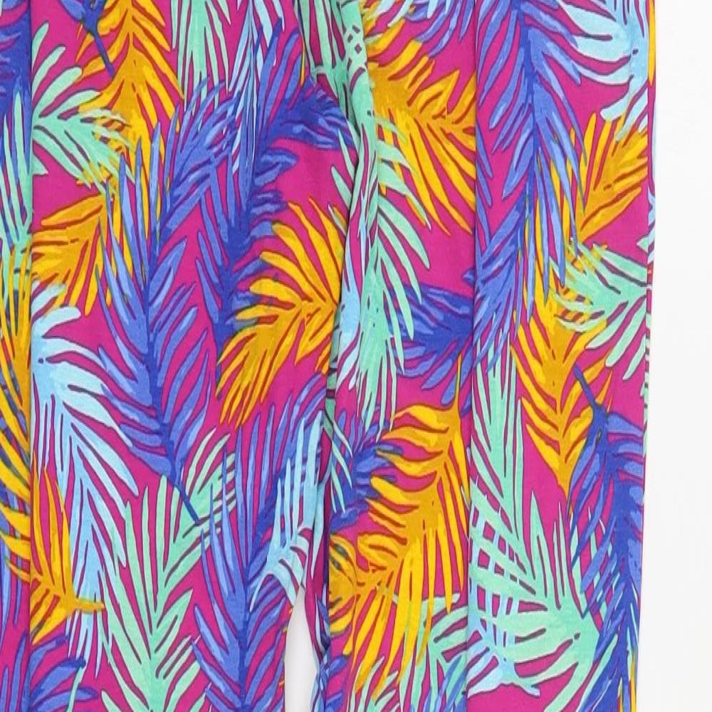 George Womens Multicoloured Geometric Viscose Carrot Trousers Size 10 L26 in Regular