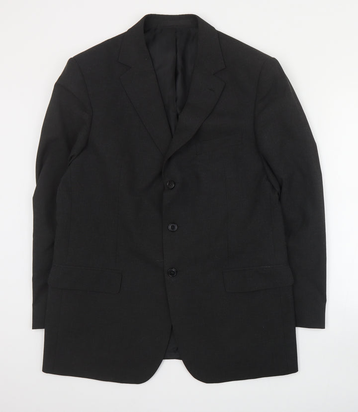 Marks and Spencer Mens Grey  Polyester Jacket Suit Jacket Size L