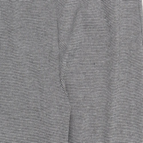 Studio Womens Black Houndstooth Polyester Cropped Trousers Size 20 L26 in Regular