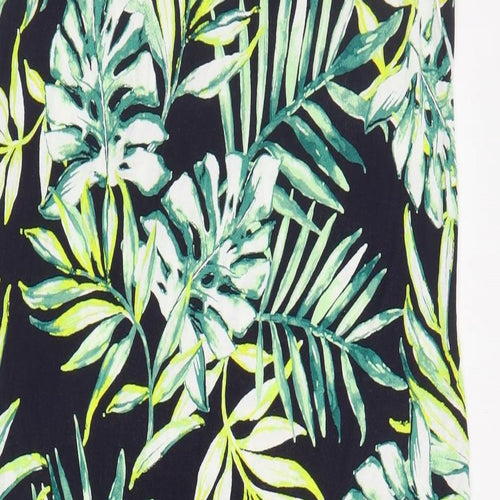 F&F Womens Green Geometric Viscose Tank Dress  Size 16  Round Neck Pullover - Leaf print