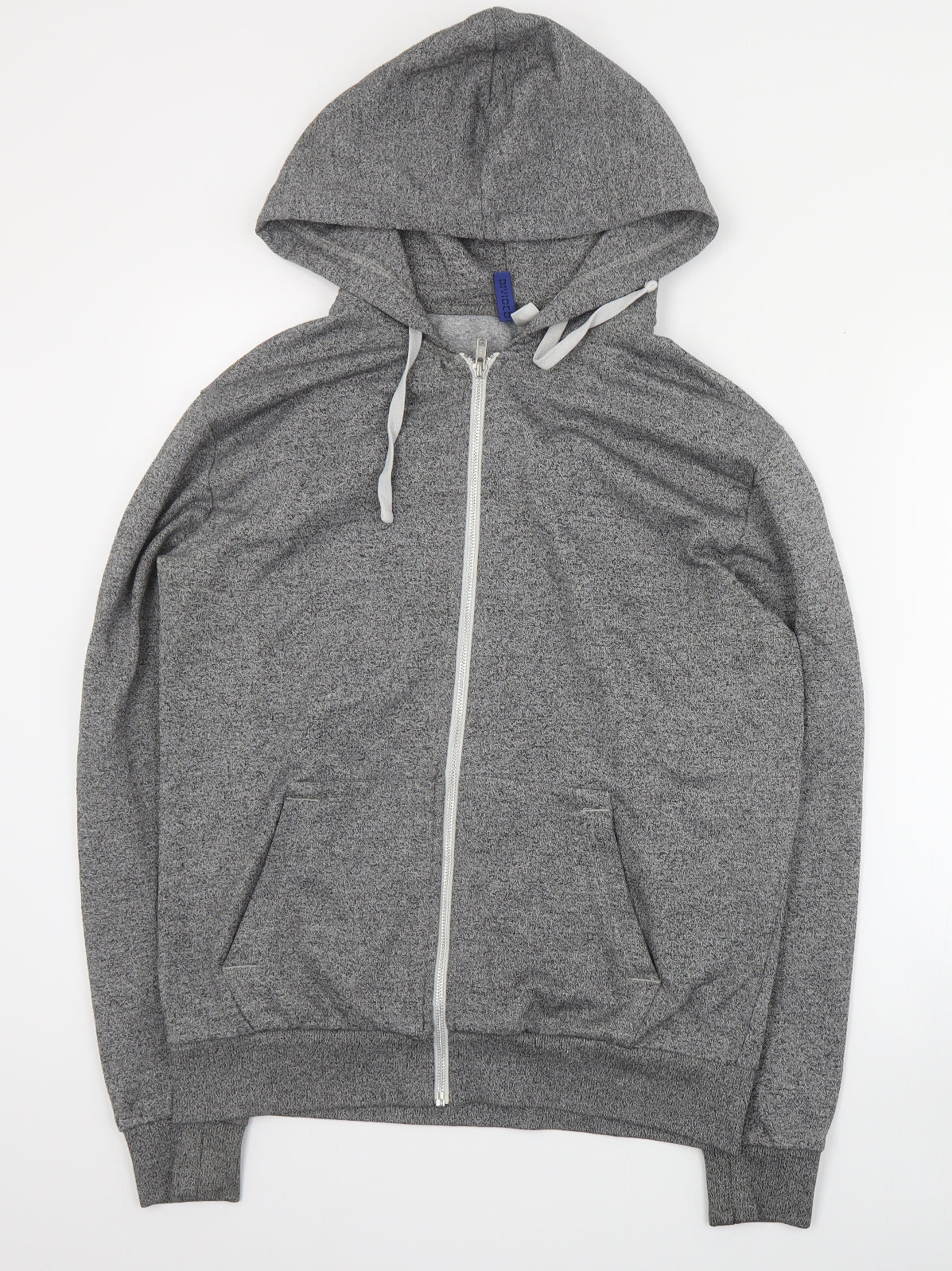 H&M Womens Grey  Cotton Full Zip Hoodie Size M  Zip