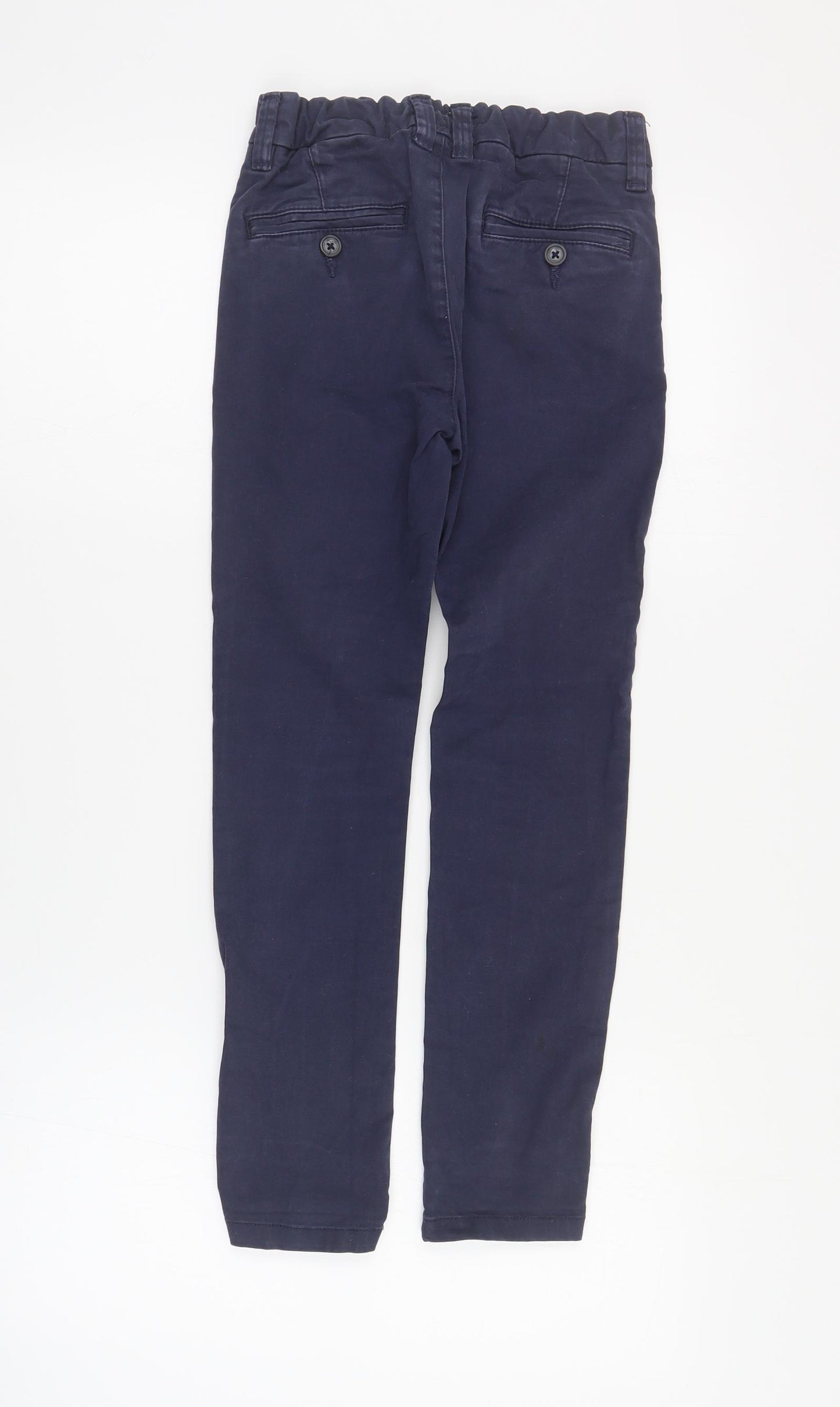 NEXT Boys Blue  Cotton Chino Trousers Size 8 Years  Regular Zip