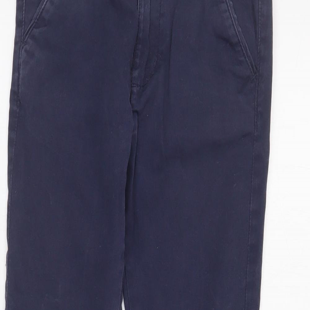NEXT Boys Blue  Cotton Chino Trousers Size 8 Years  Regular Zip