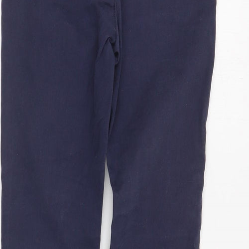 NEXT Boys Blue  Cotton Chino Trousers Size 8 Years  Regular Zip