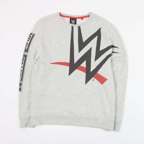 NEXT Boys Grey  Cotton Pullover Sweatshirt Size 12 Years  Pullover - Wrestlemania