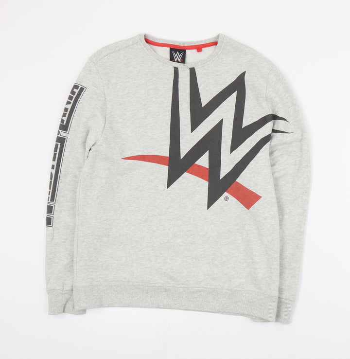 NEXT Boys Grey  Cotton Pullover Sweatshirt Size 12 Years  Pullover - Wrestlemania