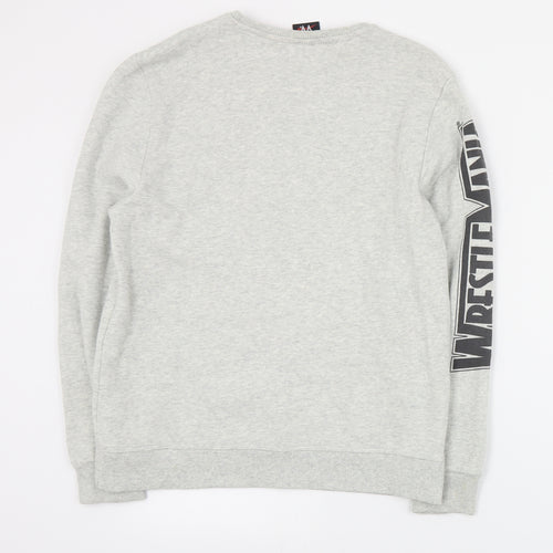 NEXT Boys Grey  Cotton Pullover Sweatshirt Size 12 Years  Pullover - Wrestlemania