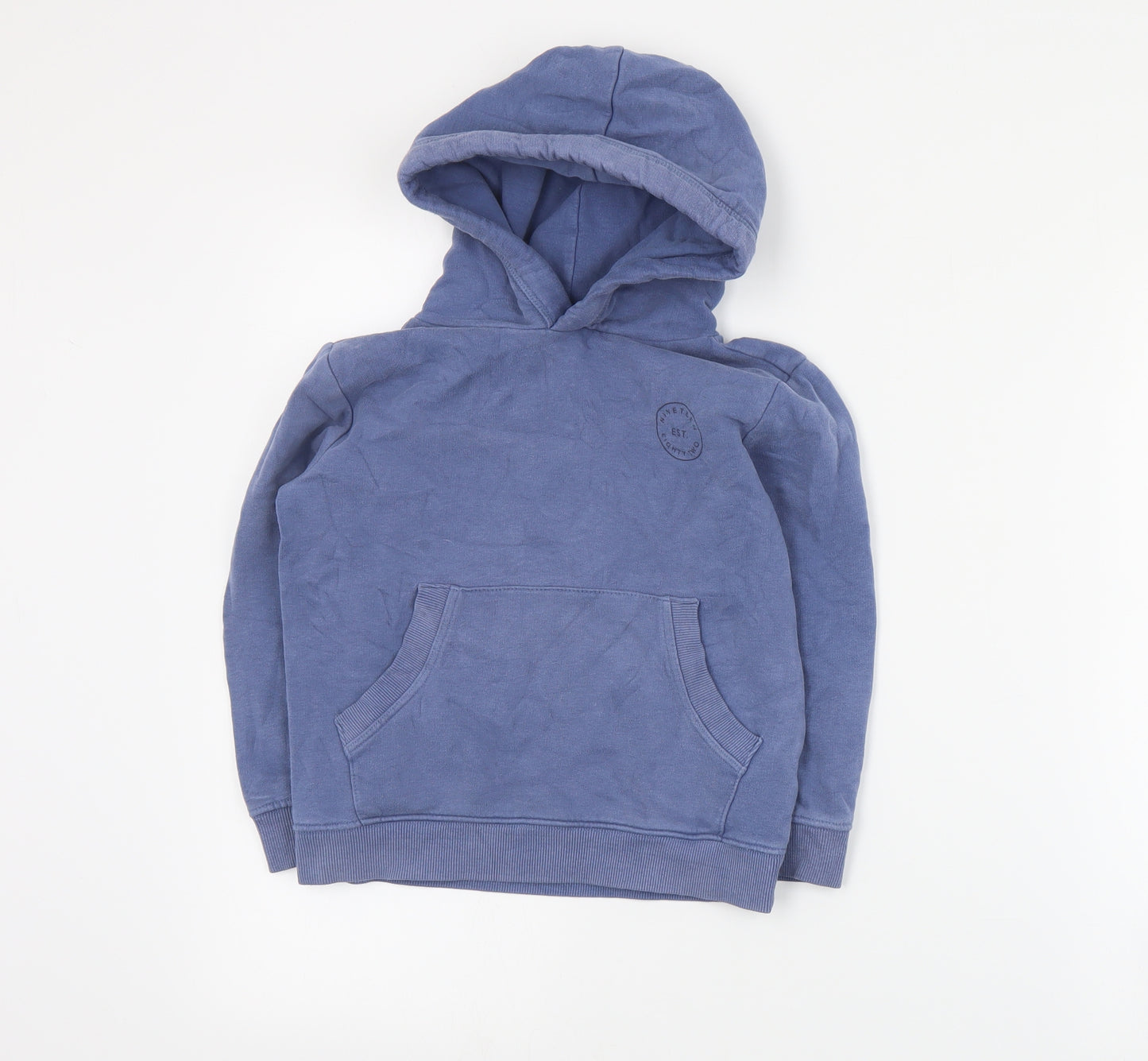 NEXT Boys Blue  Cotton Pullover Hoodie Size 5 Years  Pullover