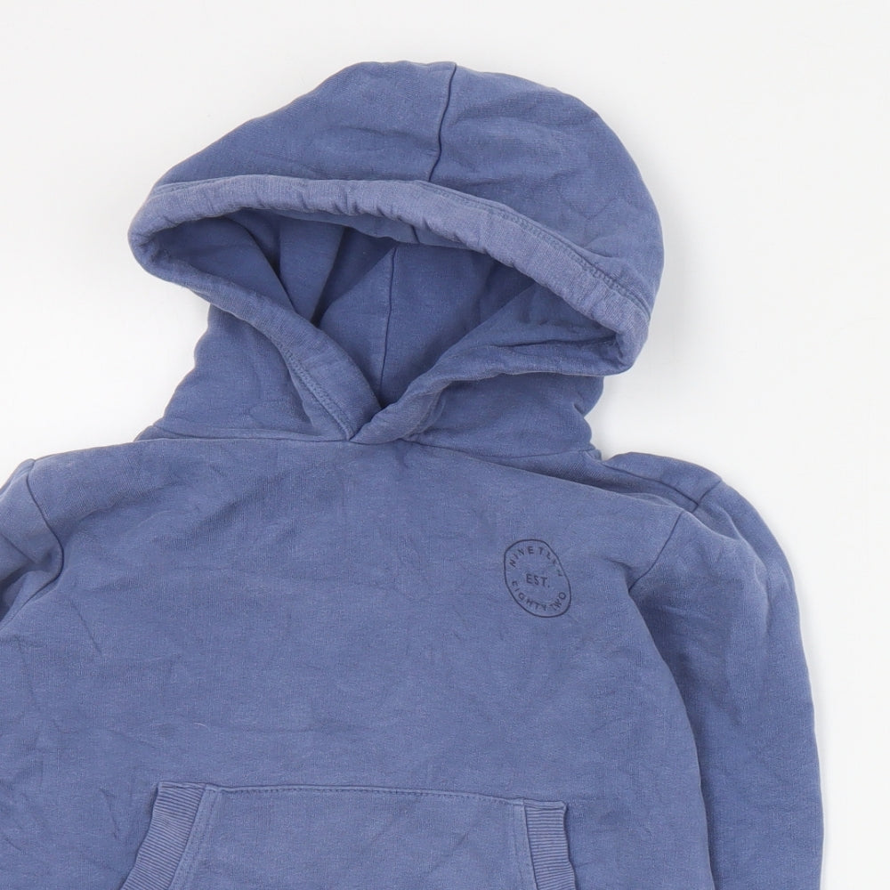 NEXT Boys Blue  Cotton Pullover Hoodie Size 5 Years  Pullover