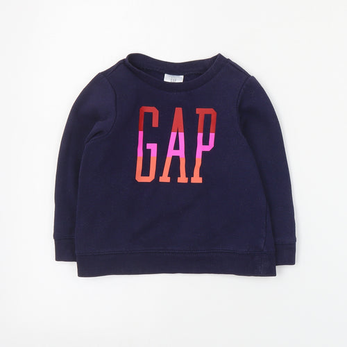 Gap Girls Blue  Cotton Pullover Sweatshirt Size 3 Years  Pullover