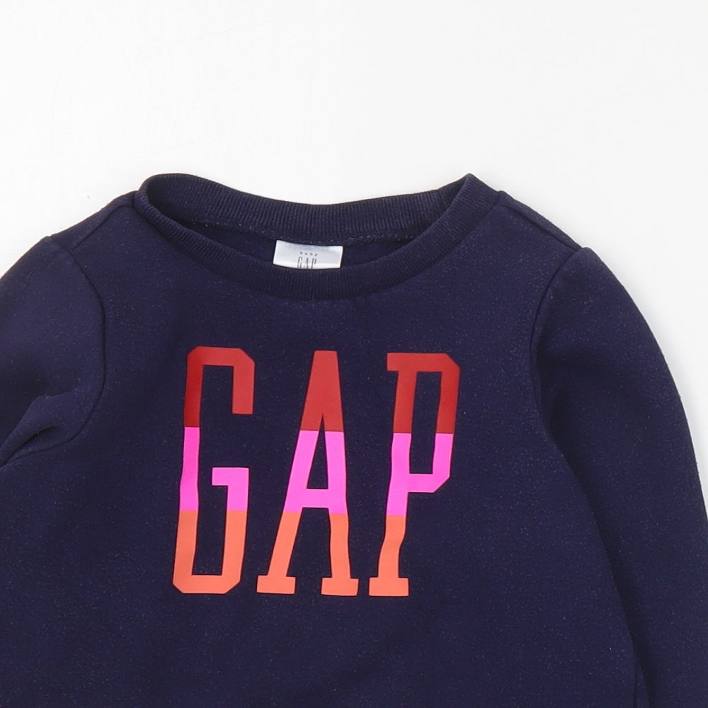 Gap Girls Blue  Cotton Pullover Sweatshirt Size 3 Years  Pullover