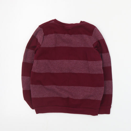 LC Waikiki Boys Red Striped Cotton Pullover Sweatshirt Size 6-7 Years  Pullover
