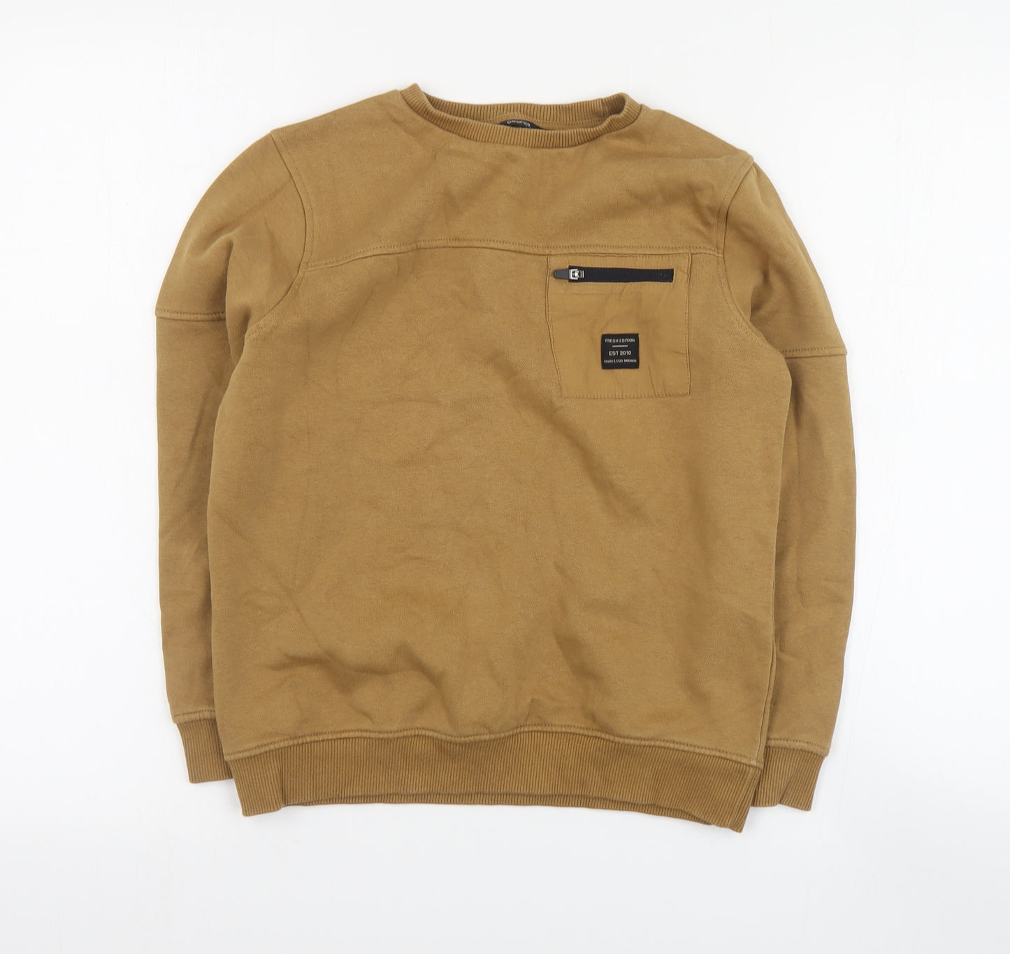 George Boys Brown  Cotton Pullover Sweatshirt Size 9-10 Years  Pullover