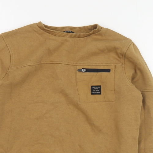 George Boys Brown  Cotton Pullover Sweatshirt Size 9-10 Years  Pullover