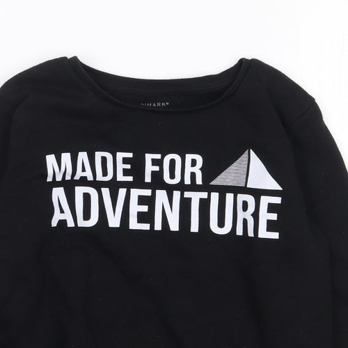 Primark Boys Black  Polyester Pullover Sweatshirt Size 8-9 Years  Pullover
