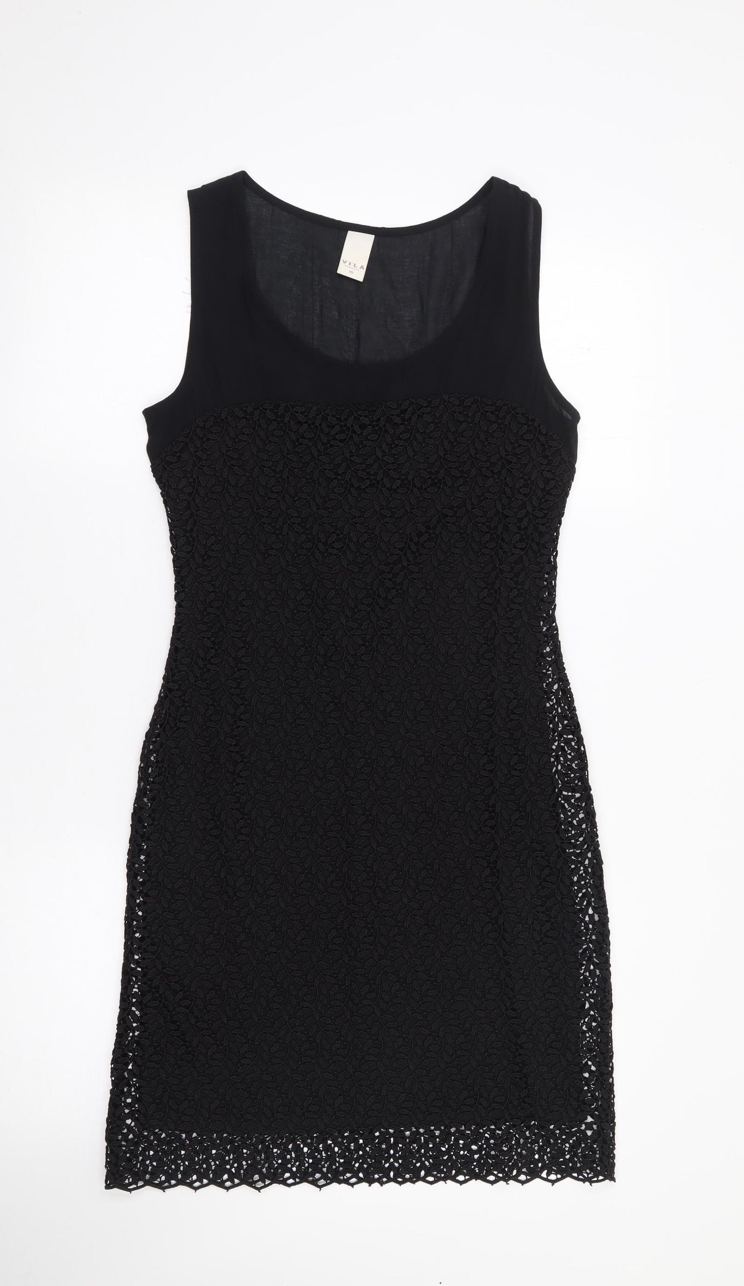 Vila Clothes Womens Black  Polyester A-Line  Size XS  Round Neck Pullover