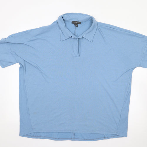 Primark Womens Blue  Polyester Jersey Polo Size XL Collared