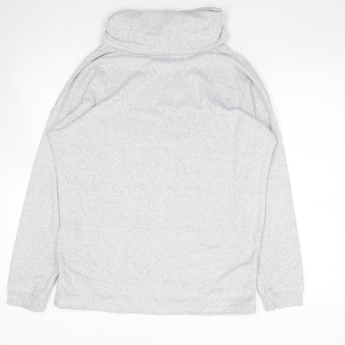 Preworn Womens Grey Roll Neck  Polyester Pullover Jumper Size M