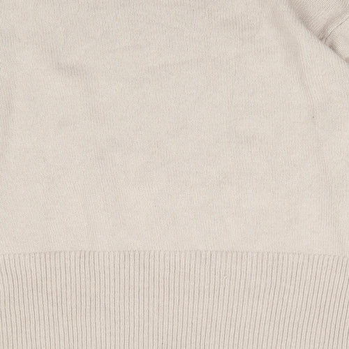 H&M Womens Beige Roll Neck  Polyester Tunic Jumper Size S