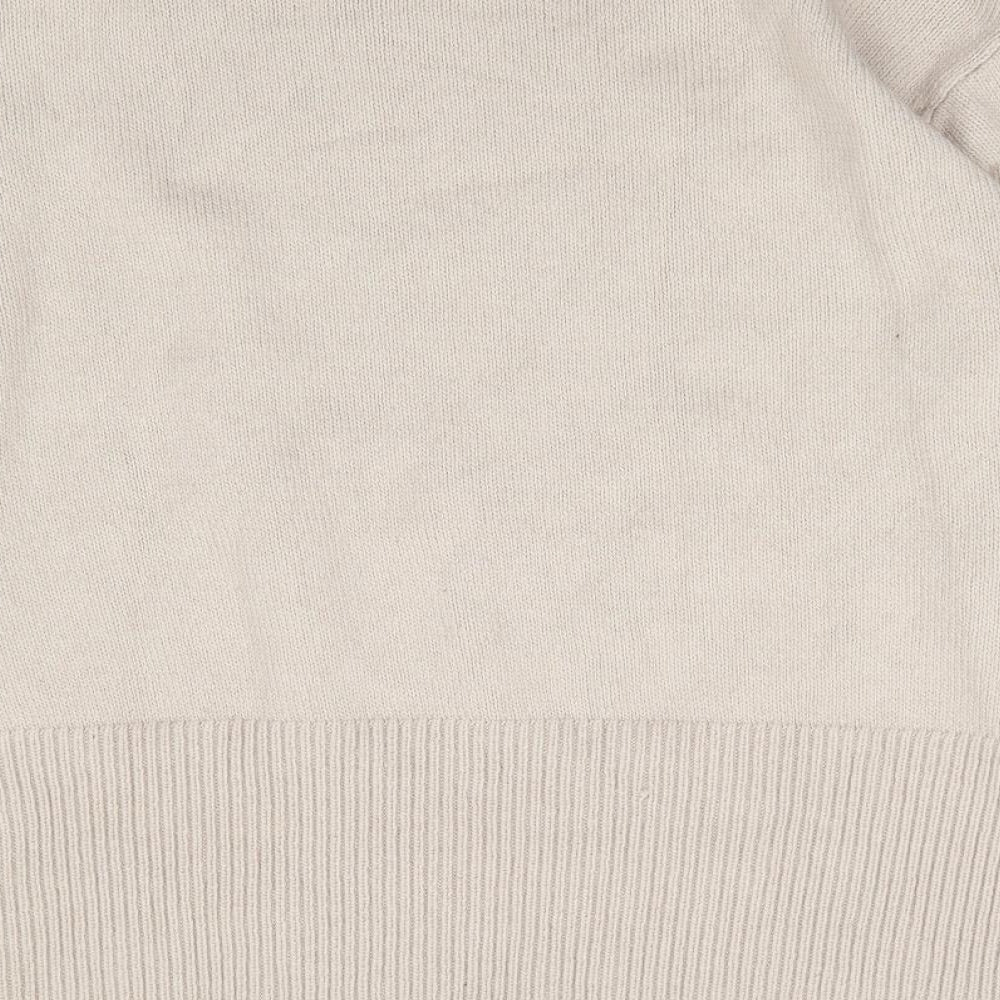 H&M Womens Beige Roll Neck  Polyester Tunic Jumper Size S