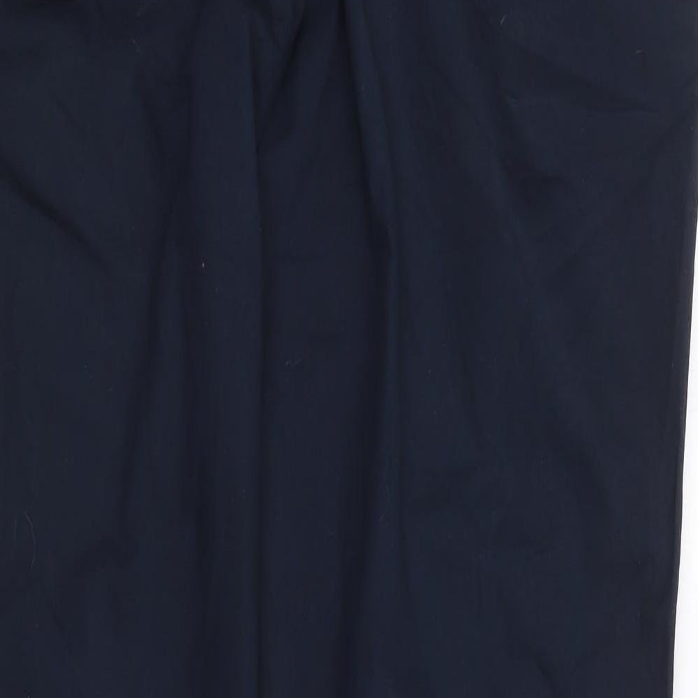 F&F Womens Blue  Cotton Trousers  Size 10 L29 in Regular Zip