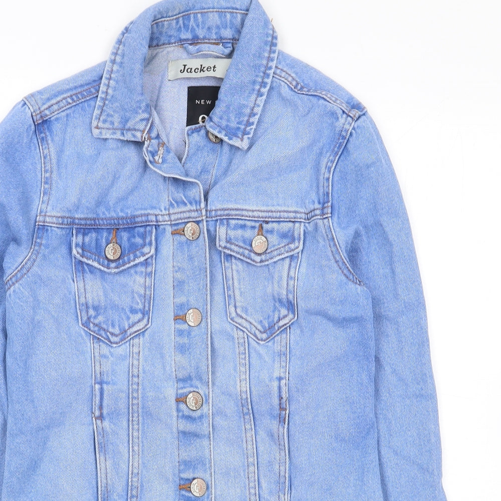 New Look Girls Blue   Jacket  Size 12-13 Years  Button