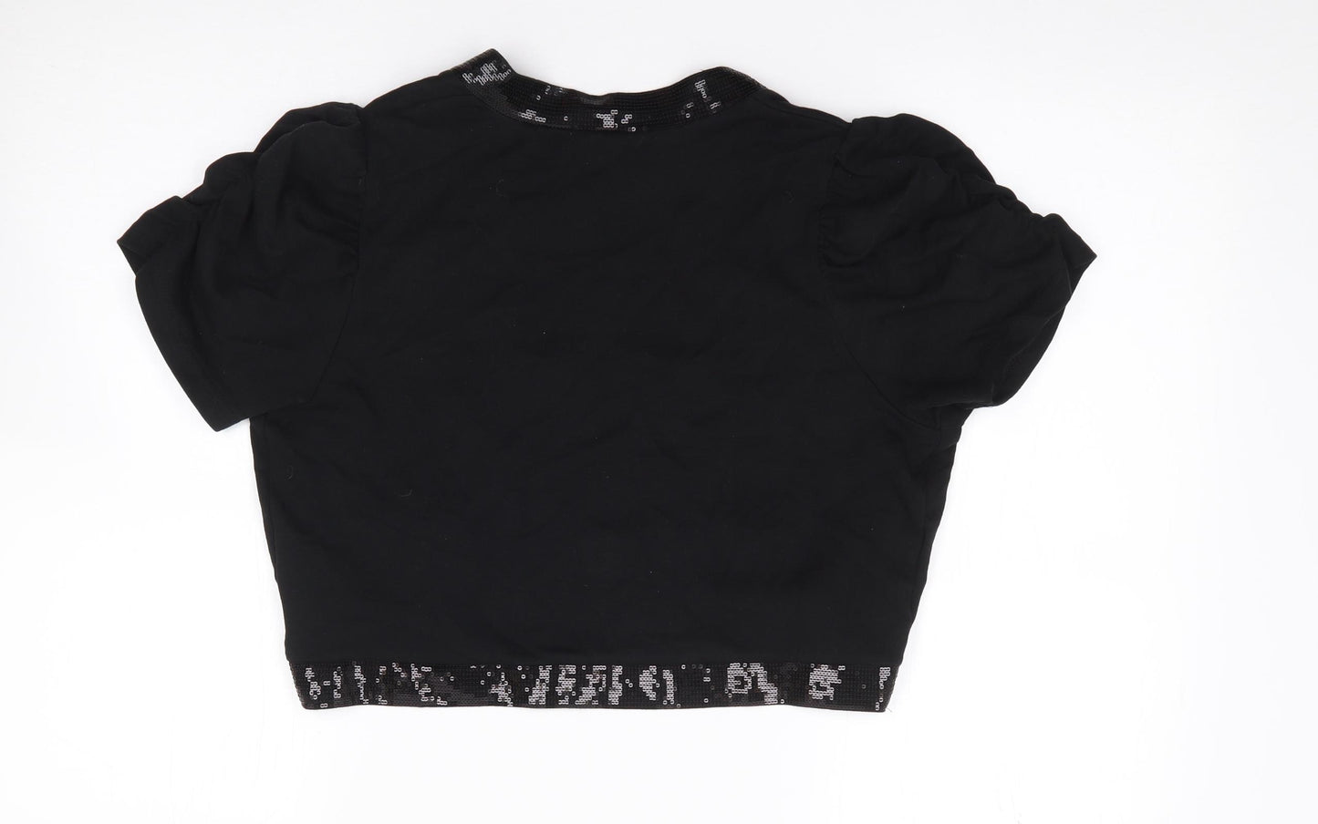 Papaya Womens Black V-Neck  Cotton Cardigan Jumper Size 18   - Bolero