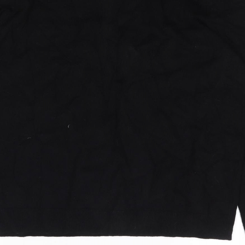 George Womens Black Round Neck  Viscose Pullover Jumper Size L   - Christmas