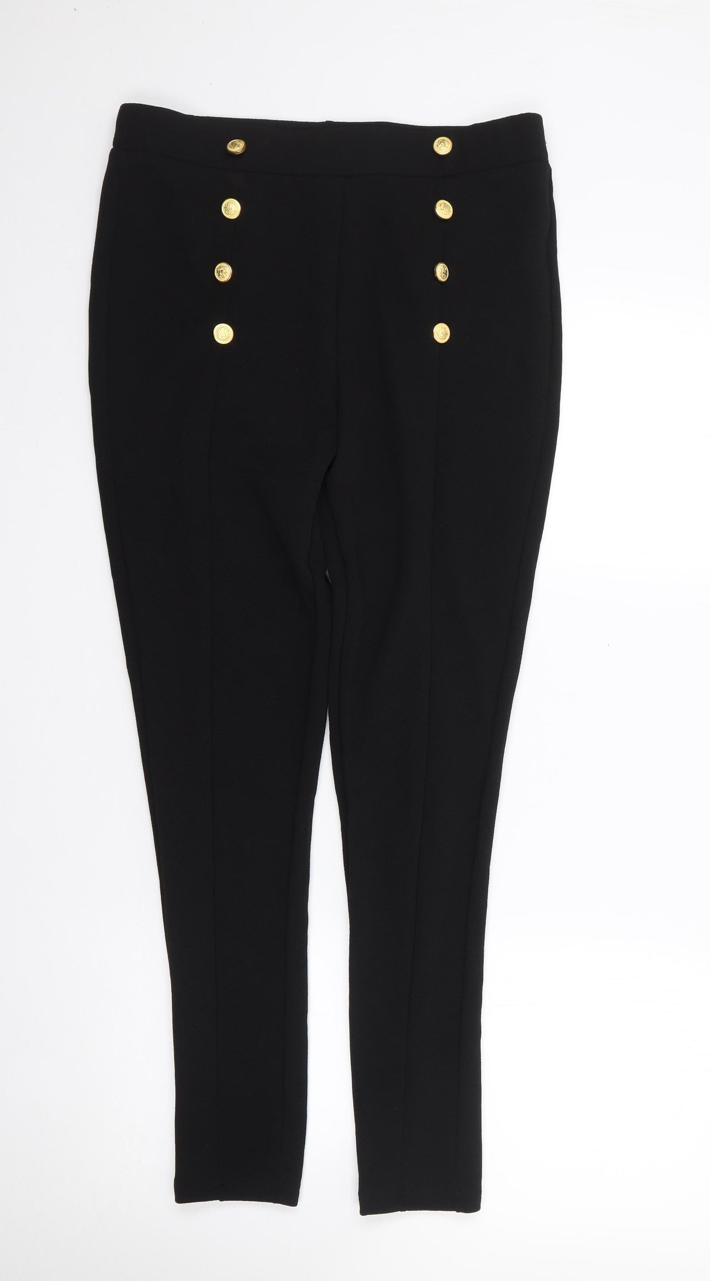 SheIn Womens Black  Polyester Trousers  Size 16 L27 in Regular